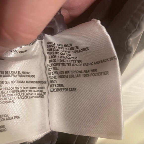 MICHAEL KORS Down Filled Quilted Puffer Parka Coat - Gray Size S - Picture 12 of 12